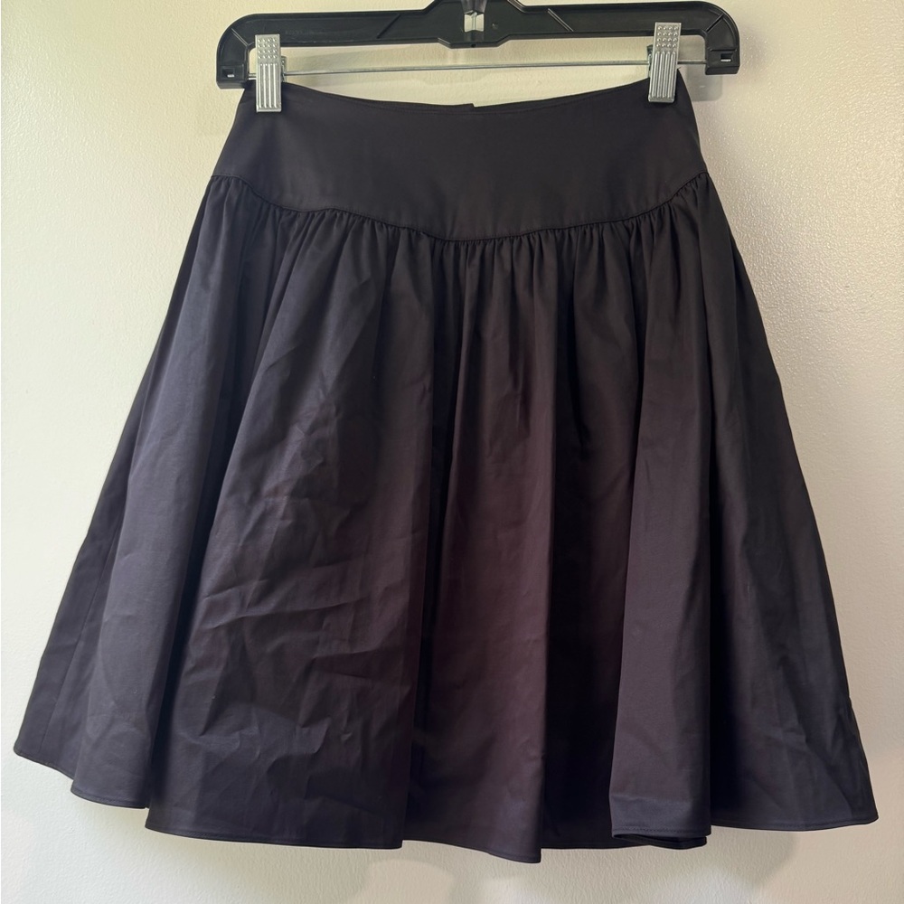 Reiss Black A-Line Skirt with Button Detail - Picture 4 of 11
